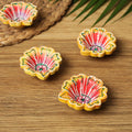  Decorative Handpainted Terracotta Diya (Set of 4) Online in India l iTokri.com 
