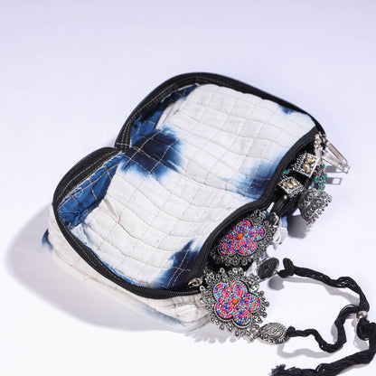 Shibori Cotton Fabric 4 Pockets Jewelry Bag (Assorted)