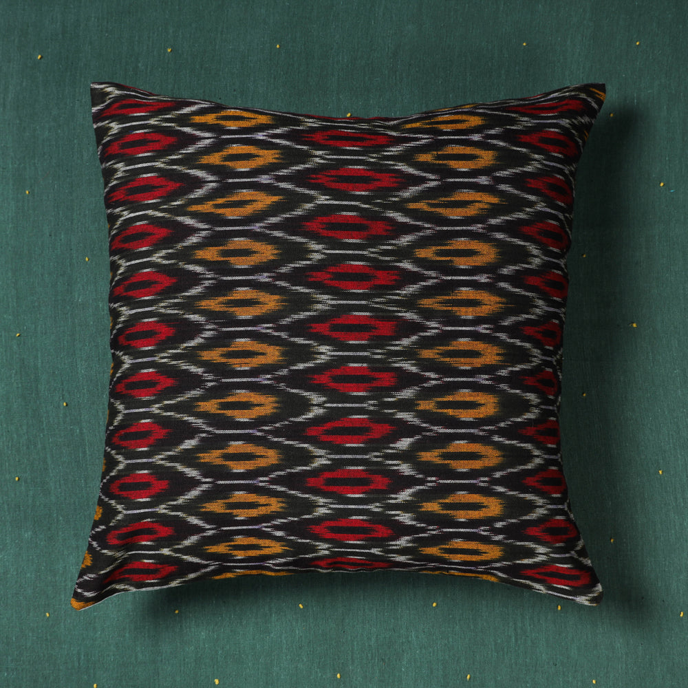 Ikat Woven Cotton Cushion Cover (16 x 16 in)