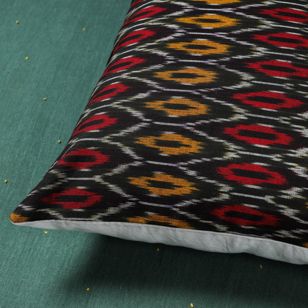 Ikat Woven Cotton Cushion Cover (16 x 16 in)