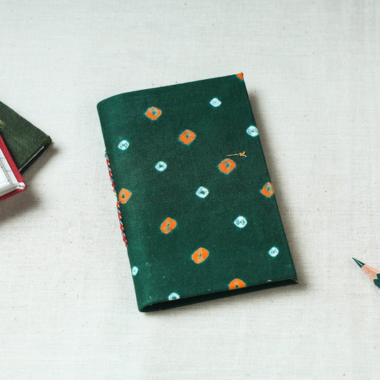 Bandhani Fabric Cover Handmade Paper Notebook (5 x 3.5 in)