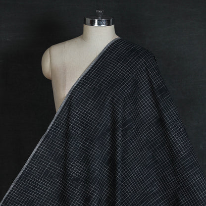 Black - Bengal Pure Handloom Cotton Fabric