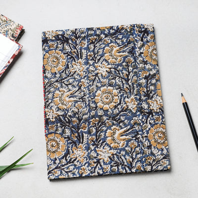 Kalamkari Fabric Cover Handmade Paper Notebook (23 x 18 cm)