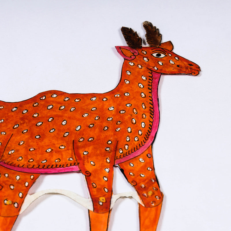 Deer - Tholu Bommalata Leather Puppet Wall Hanging