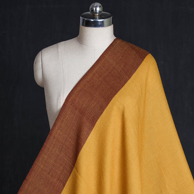 Yellow - Kumaun Handwoven Pure Merino Woolen Fabric