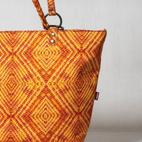 Orange Bagru Block Printed Cotton Shoulder Bag