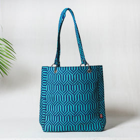  Bagru Block Printed Blue Cotton Shoulder Bag 