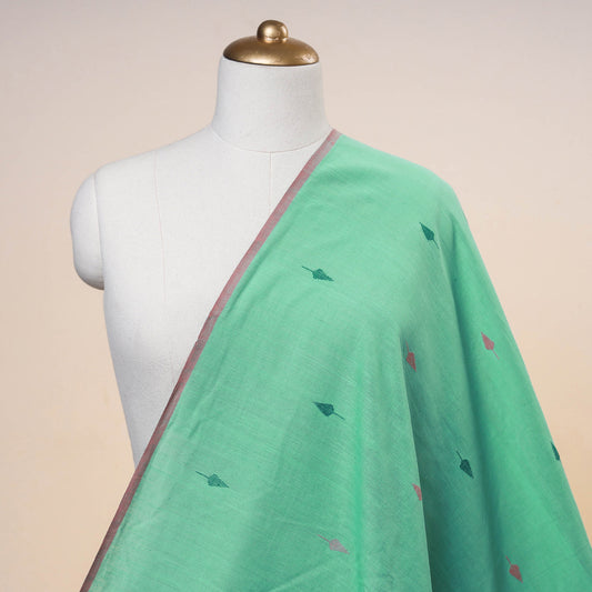 Green - Godavari Jamdani Buti Pure Handloom Cotton Fabric