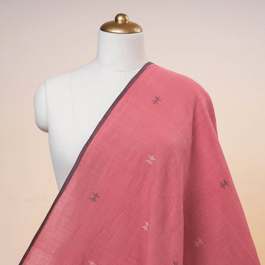 Pink - Godavari Jamdani Buti Pure Handloom Cotton Fabric
