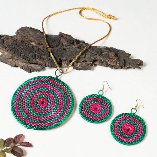 sikki grass necklace set