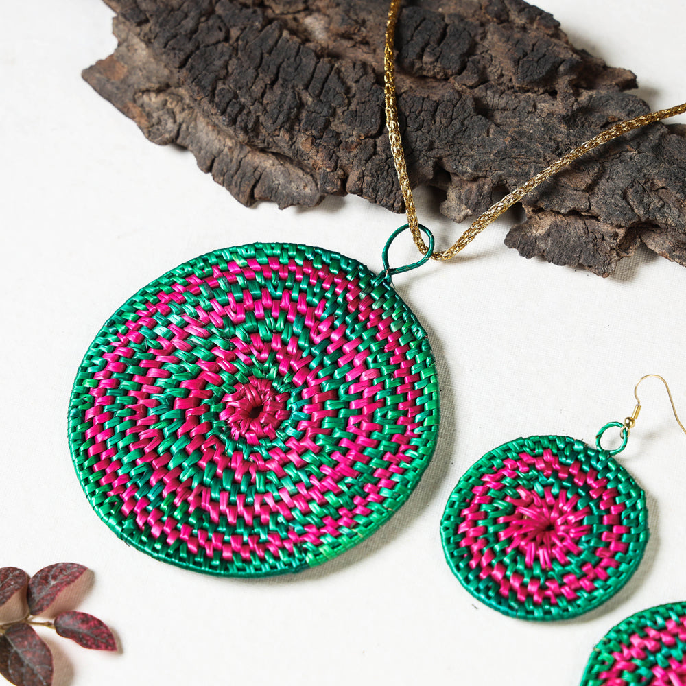 sikki grass necklace set