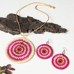  Handmade Sikki Grass Necklace Set 