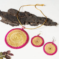 sikki grass necklace set