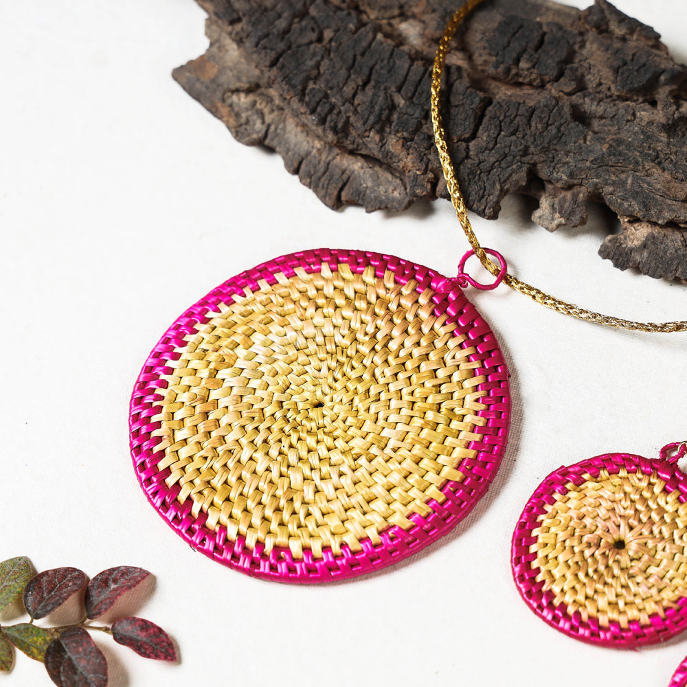 sikki grass necklace set