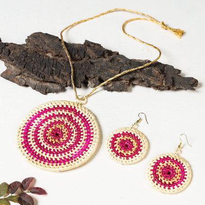 Handmade Sikki Grass Necklace Set