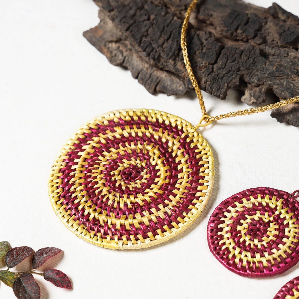 sikki grass necklace set