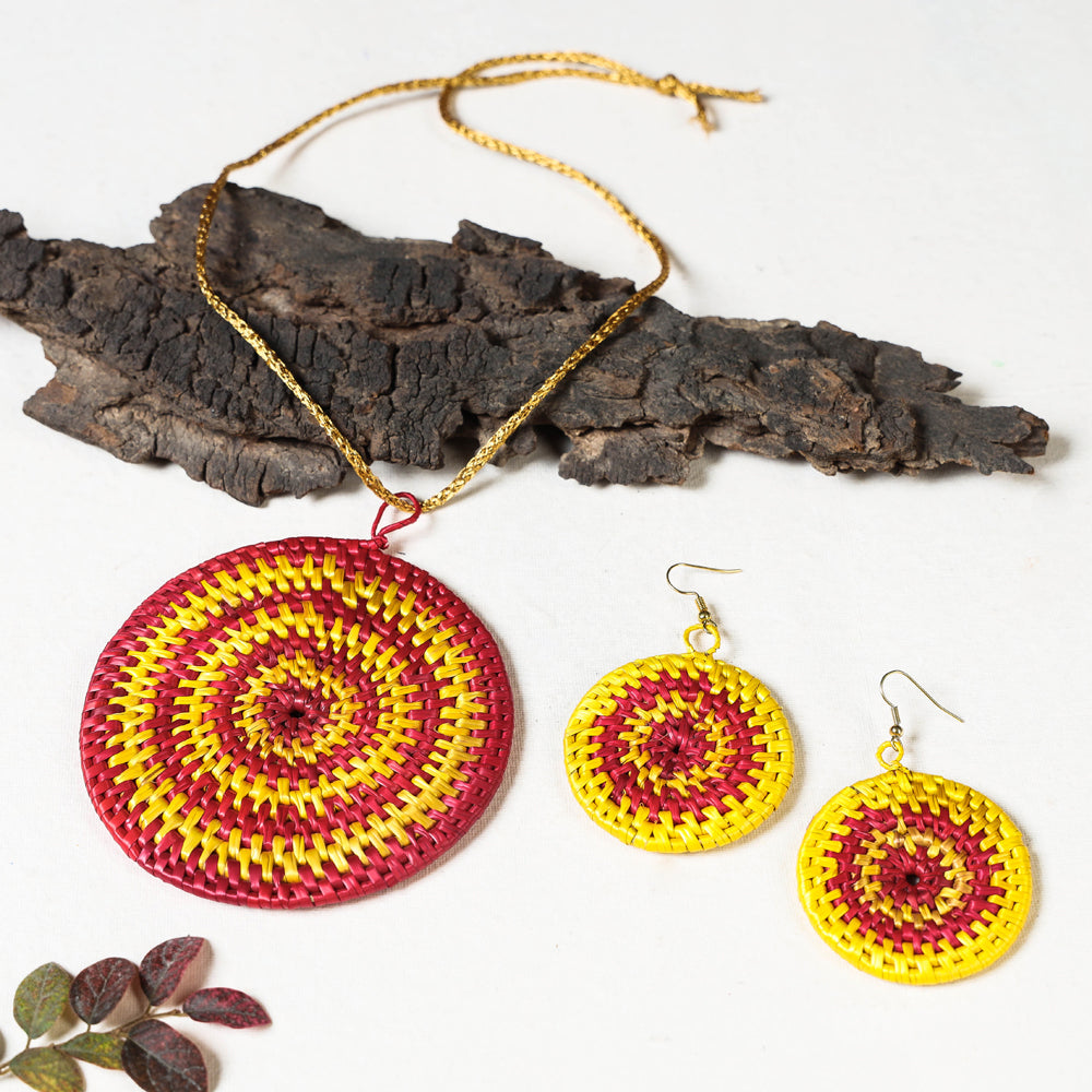 sikki grass necklace set