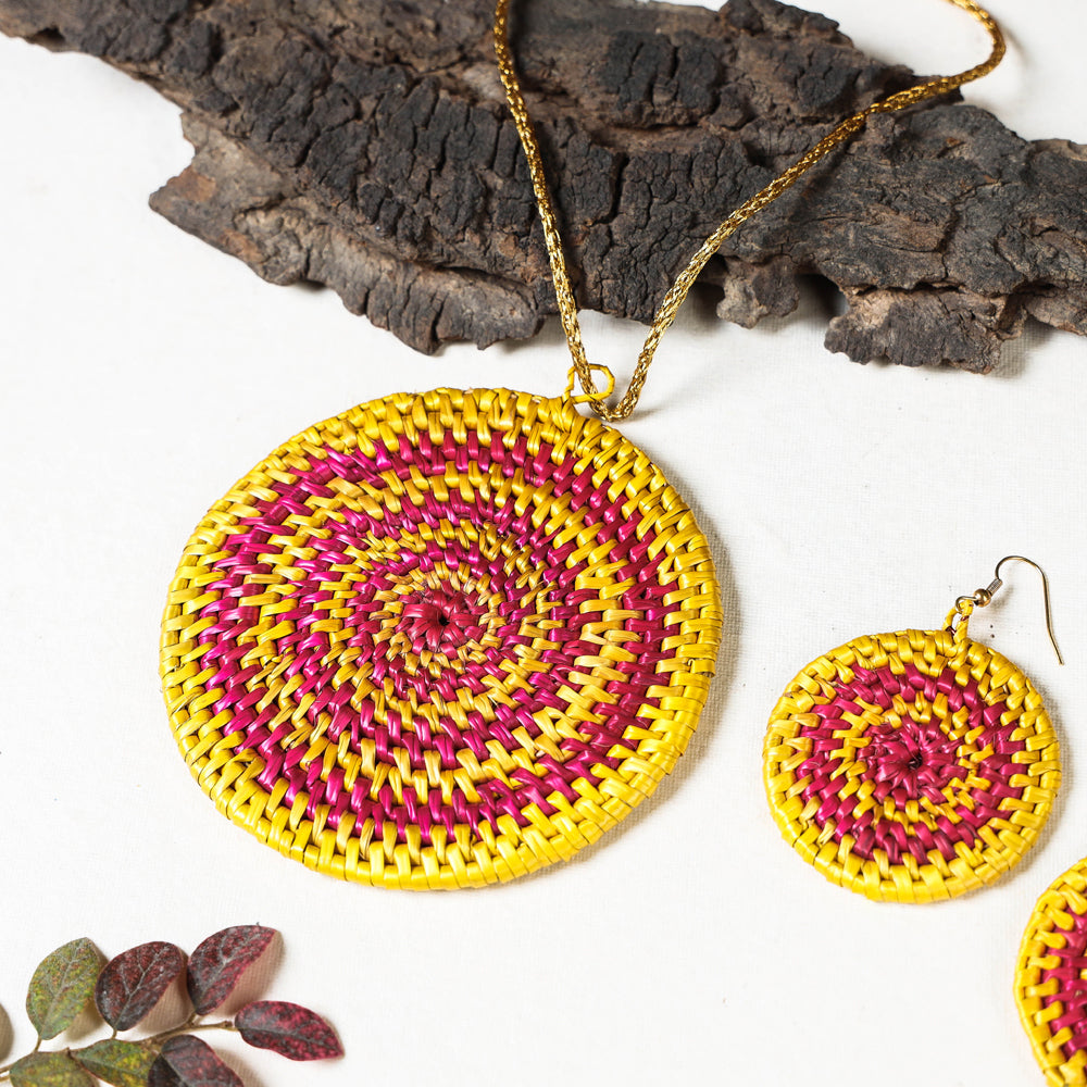 Handmade Sikki Grass Necklace Set