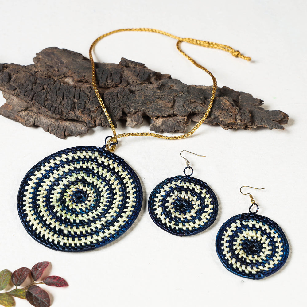 sikki grass necklace set