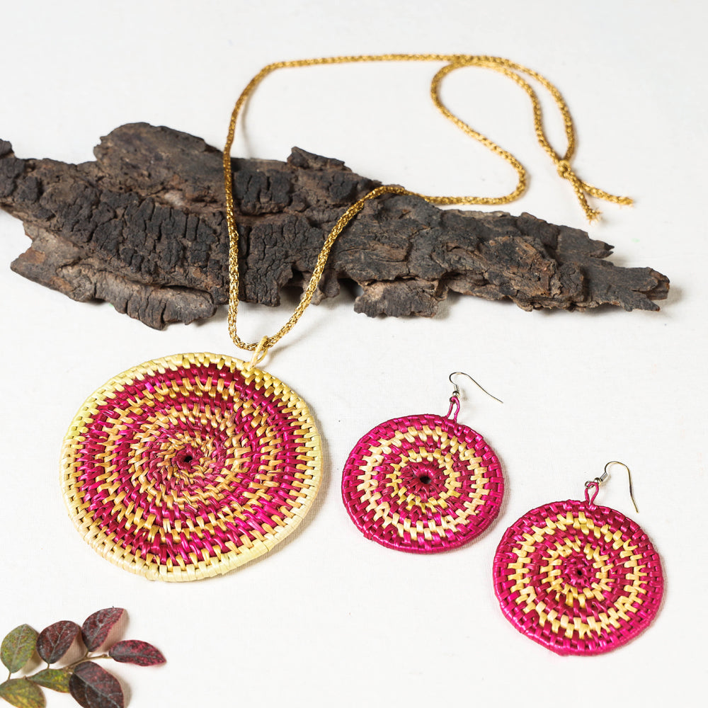 sikki grass necklace set