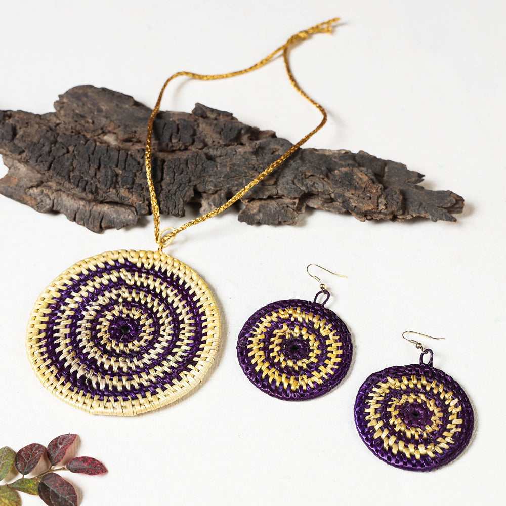 sikki grass necklace set