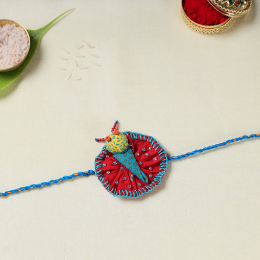 Butterfly -  Assorted Kantha Embroidery Beadwork Rakhi