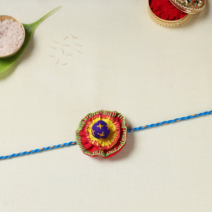 Flower - Kantha Embroidery Beadwork Rakhi