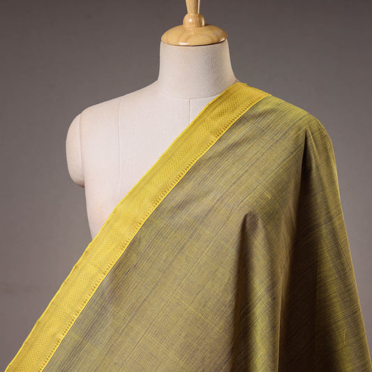 Green - Original Mangalagiri Handloom Cotton  Zari Border Fabric