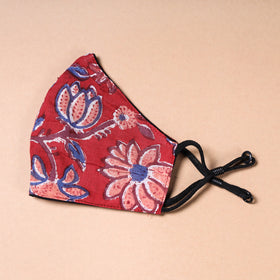  Sanganeri Block Printed Cotton 3 Layer Snug Fit Face Cover 