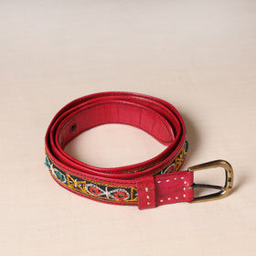  Mirror Work Kutch Embroidery Pure Leather Belt 