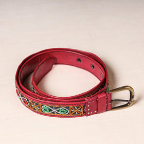  Mirror Work Kutch Embroidery Pure Leather Belt 