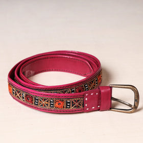  Mirror Work Kutch Embroidery Pure Leather Belt 