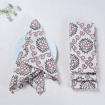 Set of 4 - Handmade Cotton Fabric Table Napkins