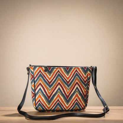 Multicolor - Handcrafted Cotton Sling Bag with Bag Charm