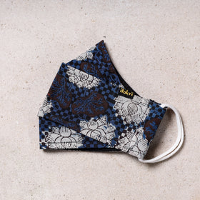  Bagru Block Printed Cotton 3 Layer Maska Snug Fit Face Cover 