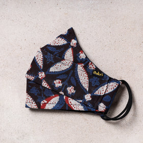  Bagru Block Printed Cotton 3 Layer Maska Snug Fit Face Cover 