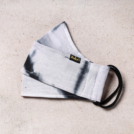 Shibori Tie-Dye 3 Layer Maska Snug Fit Face Cover