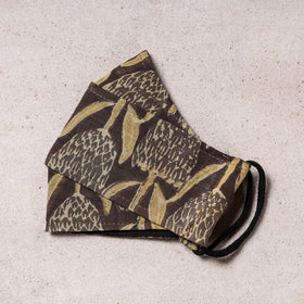  Bagru Block Printed Cotton 3 Layer Maska Snug Fit Face Cover 