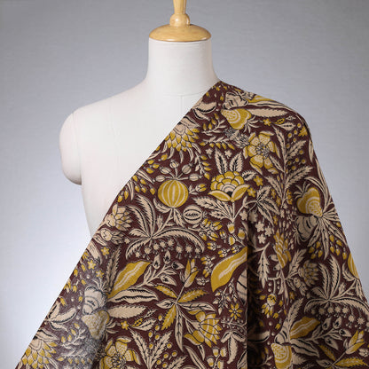 Brown - Kalamkari Printed Cotton Fabric