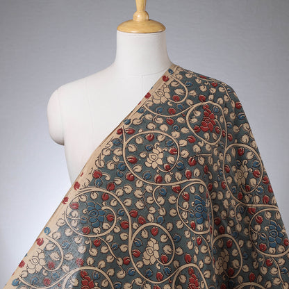 Grey - Kalamkari Printed Cotton Fabric