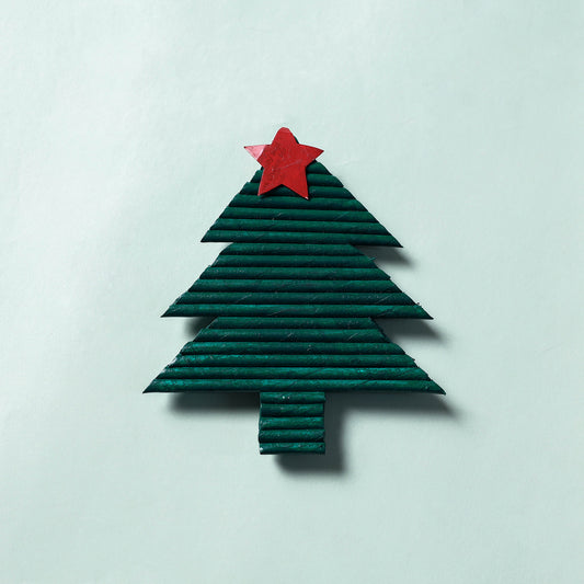 Christmas Tree - Handcrafted Upcycled Paper Magnet