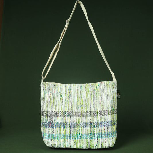 Green - Upcycled Weave Handmade Sling Bag