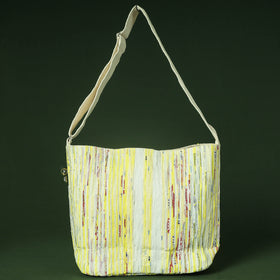 Yellow Upcycled Weave Handmade Sling Bag