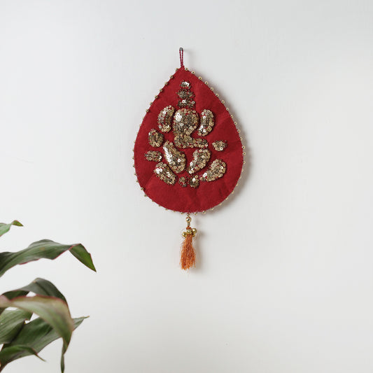 Ganesha - Hand Embroidered Sequin & Beadwork Hanging