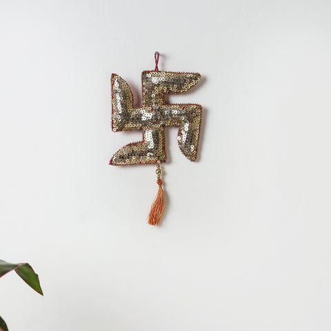  Buy Ganesha - Hand Embroidered Sequin & Beadwork Hanging 