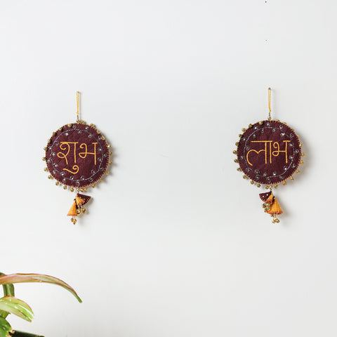  Buy Shubh Labh - Hand Embroidered Ghungroo & Beadwork Hanging 