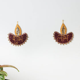  Buy Shubh Labh - Hand Embroidered Ghungroo & Beadwork Hanging 
