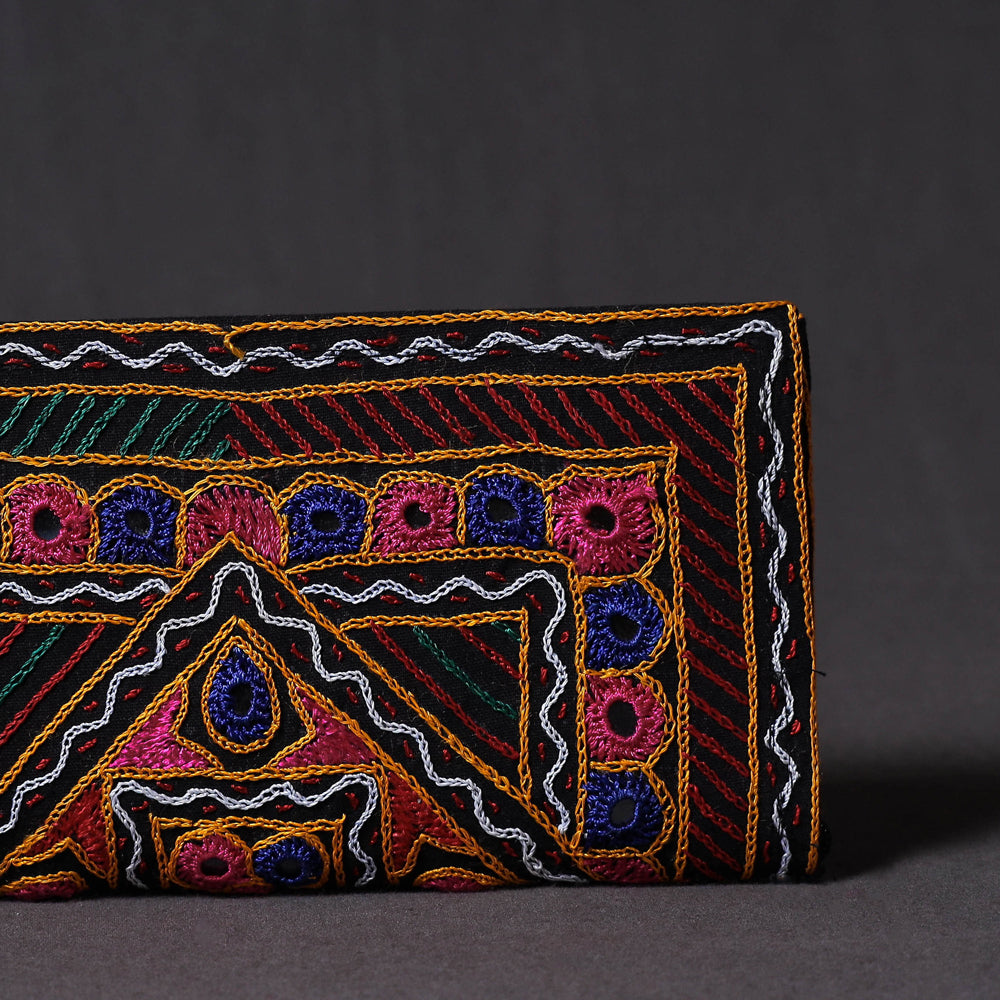 Multicolor - Kutchi Embroidery Mirror Work Clutch