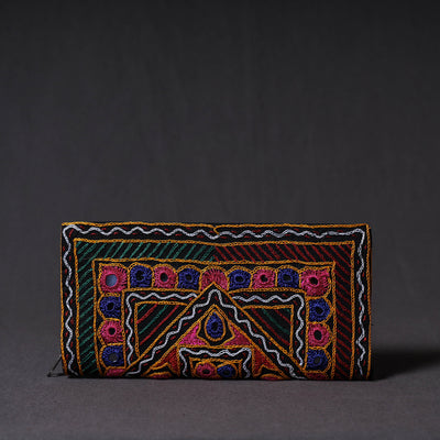 Multicolor - Kutchi Embroidery Mirror Work Clutch