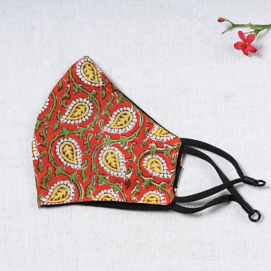 Sanganeri Block Print Cotton Snug Fit Face Cover